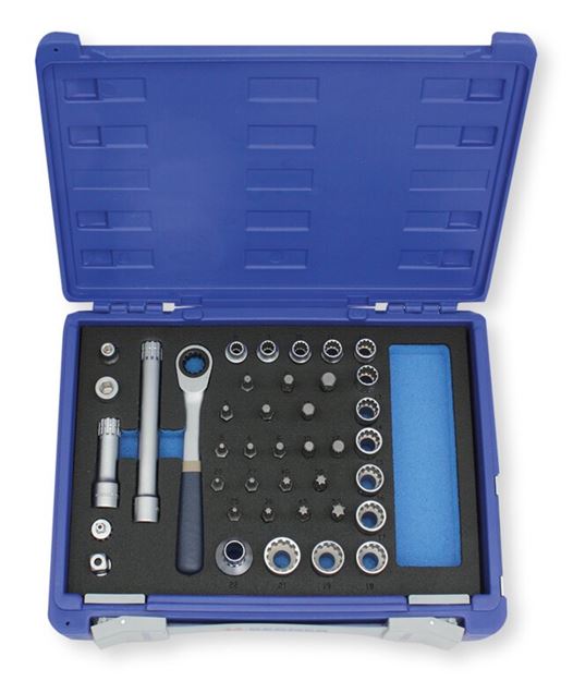 Image sur Coffret de 40 douilles débouchantes multi-empreintes